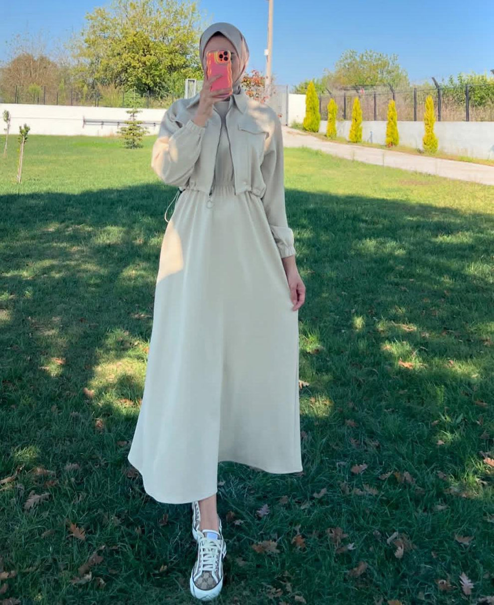 Long Frock With Zipper Jacket