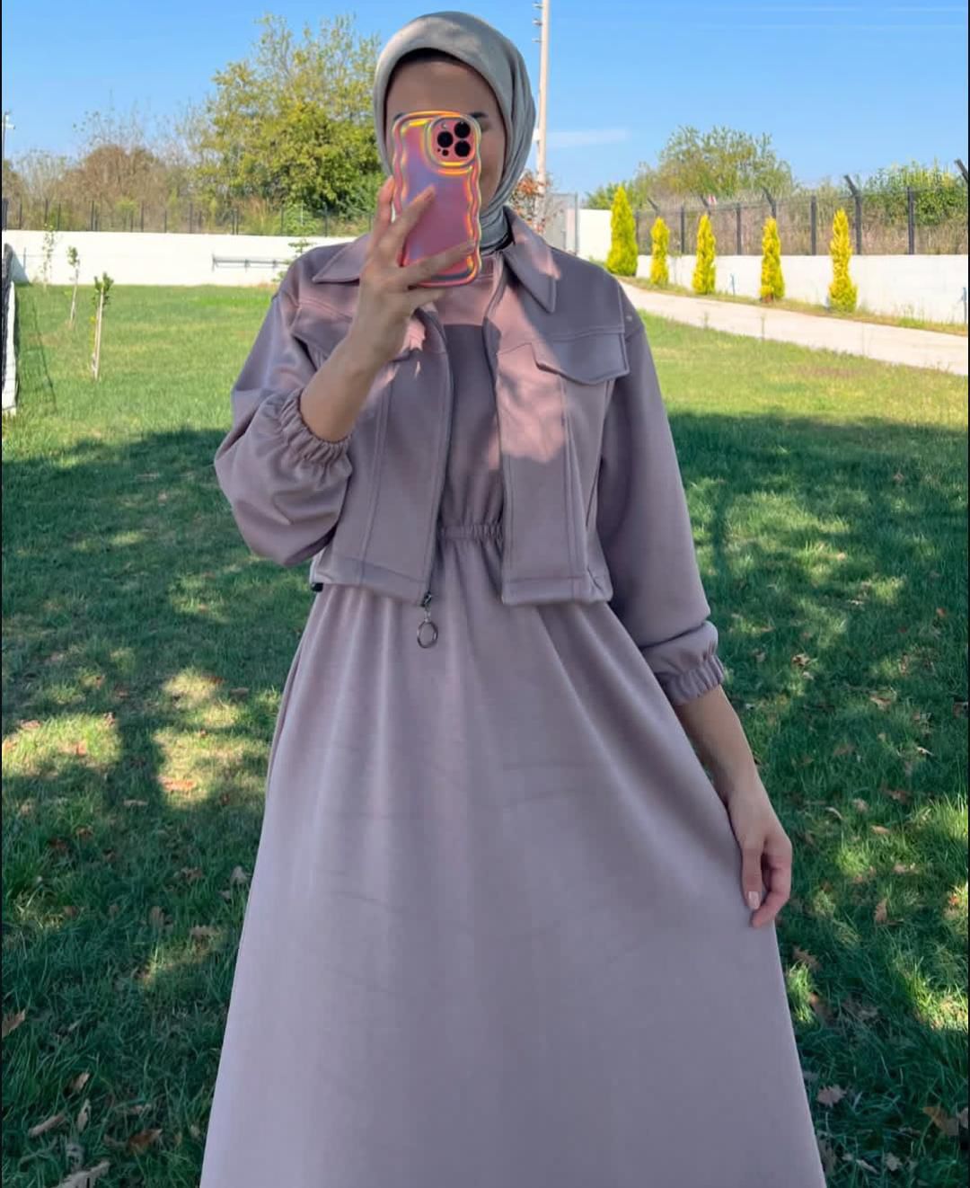 Long Frock With Zipper Jacket