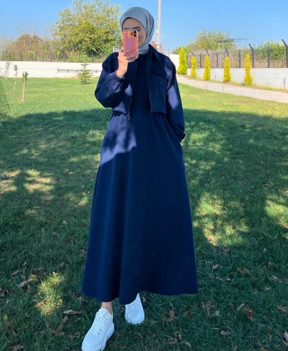 Long Frock With Zipper Jacket